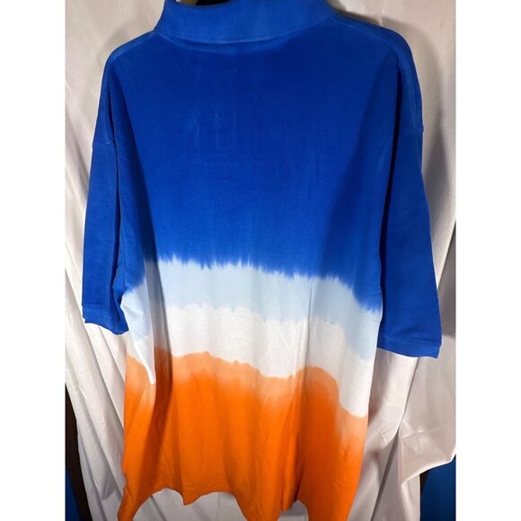 Polo Ralph Lauren Ombre Polo Shirt, Tie Dye, Blue/White/Orange, 4XLT, NWT - Picture 5 of 5